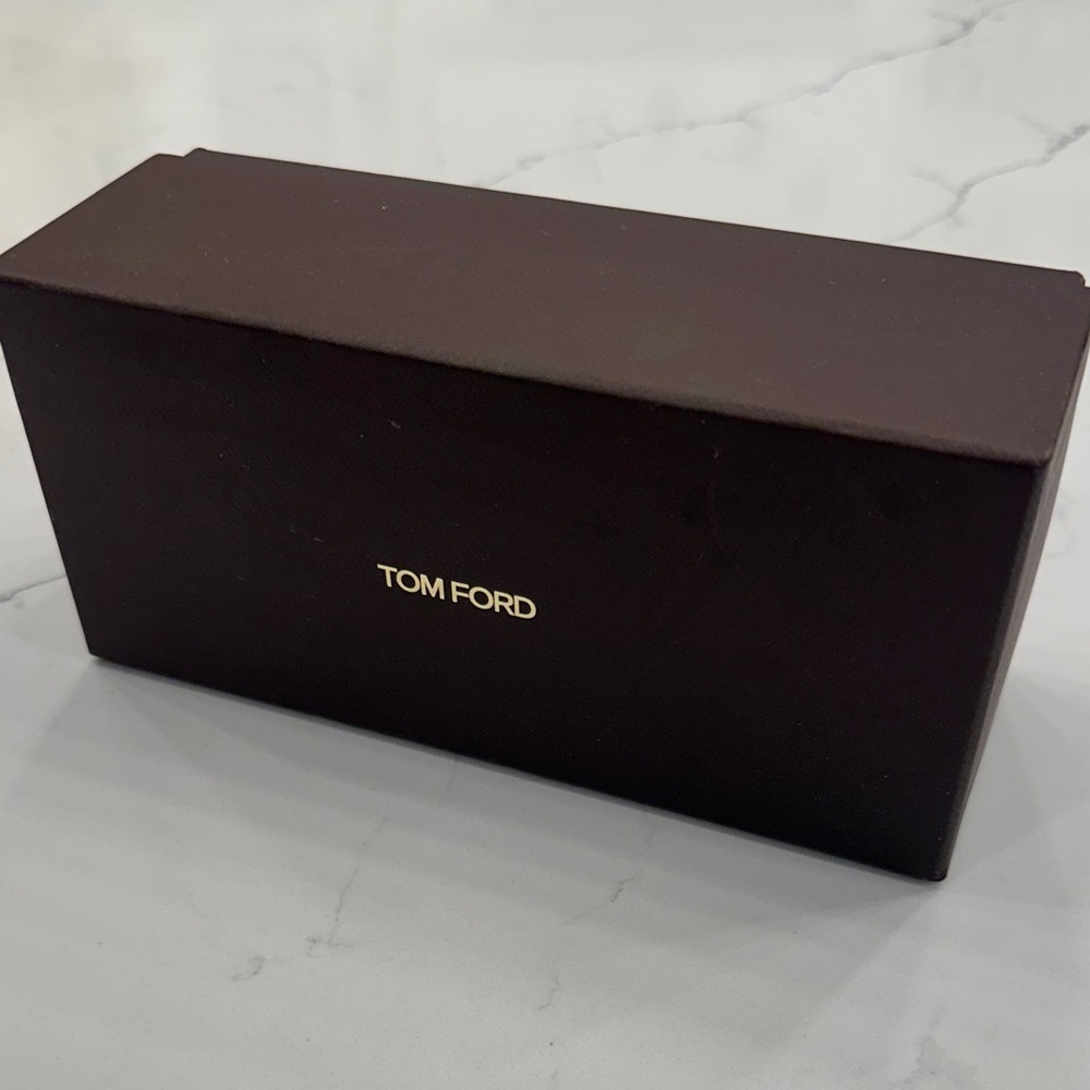Tom Ford Brown Glasses Box with Gold Logo